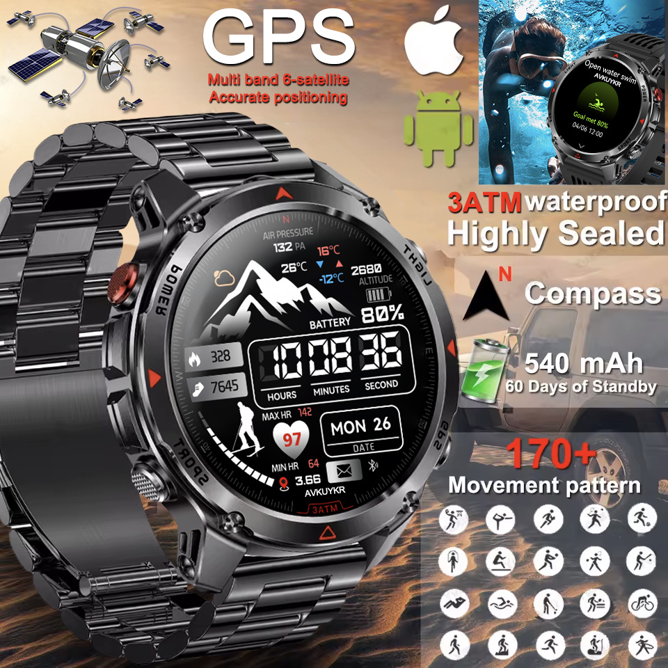 High Refresh Monitor - Adventure GPS SmartWatch Built-in Multi band