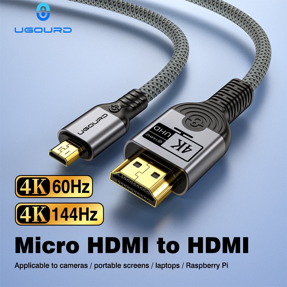 High Refresh Monitor - UGOURD Nylon Braided Micro HDMI to