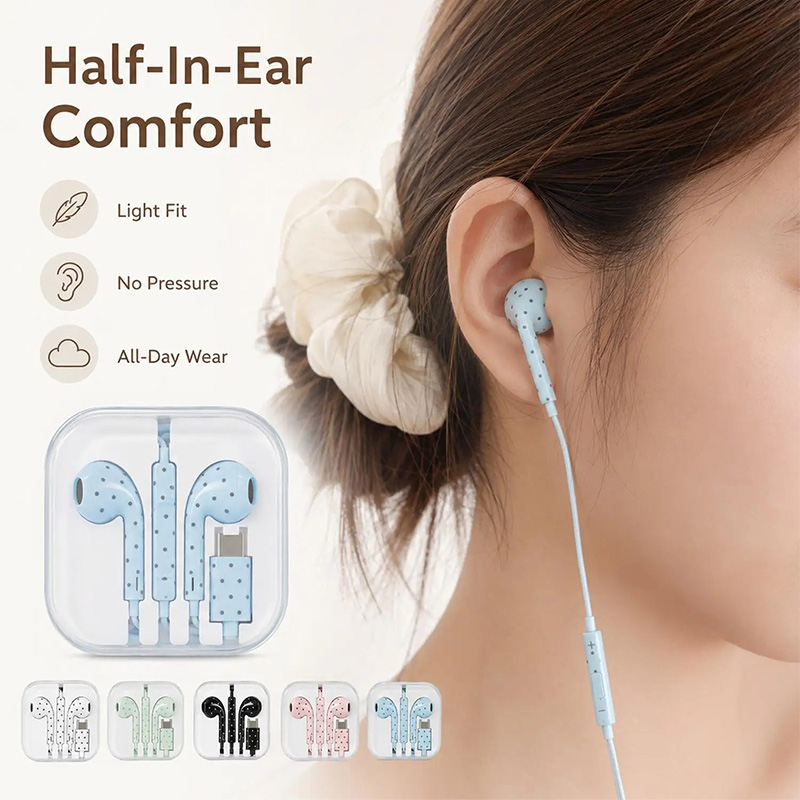 Cute Polka-dot Star Type C Ear - Gaming Headset recension och pris