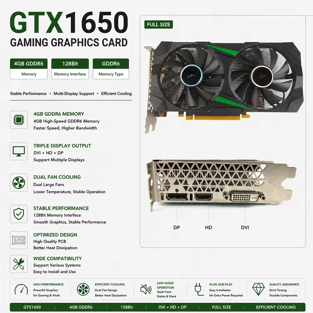 Graphics Card GTX 1650 4GB GDD - Pc Gaming Gtx 1650 recension och pris