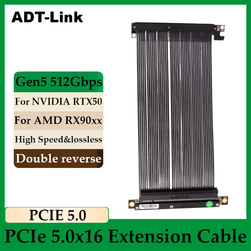 ADT-Link PCIe 5.0 x16 Double R - Pcie Riser Cable recension och pris