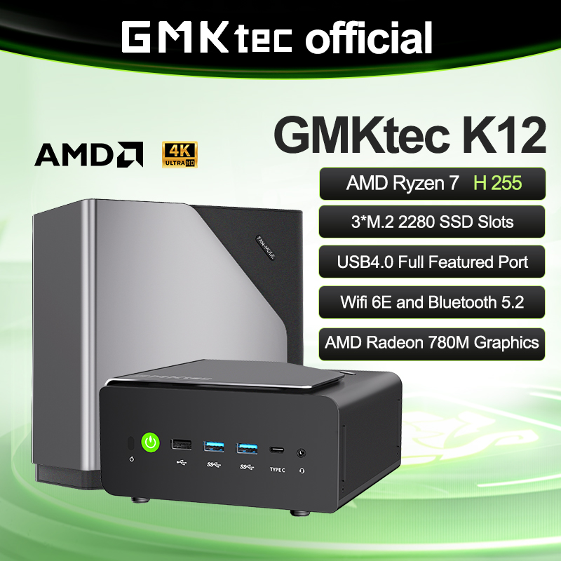 GMKtec K12 Mini PC AMD Ryzen™  - Pc Gaming Ddr5 recension och pris